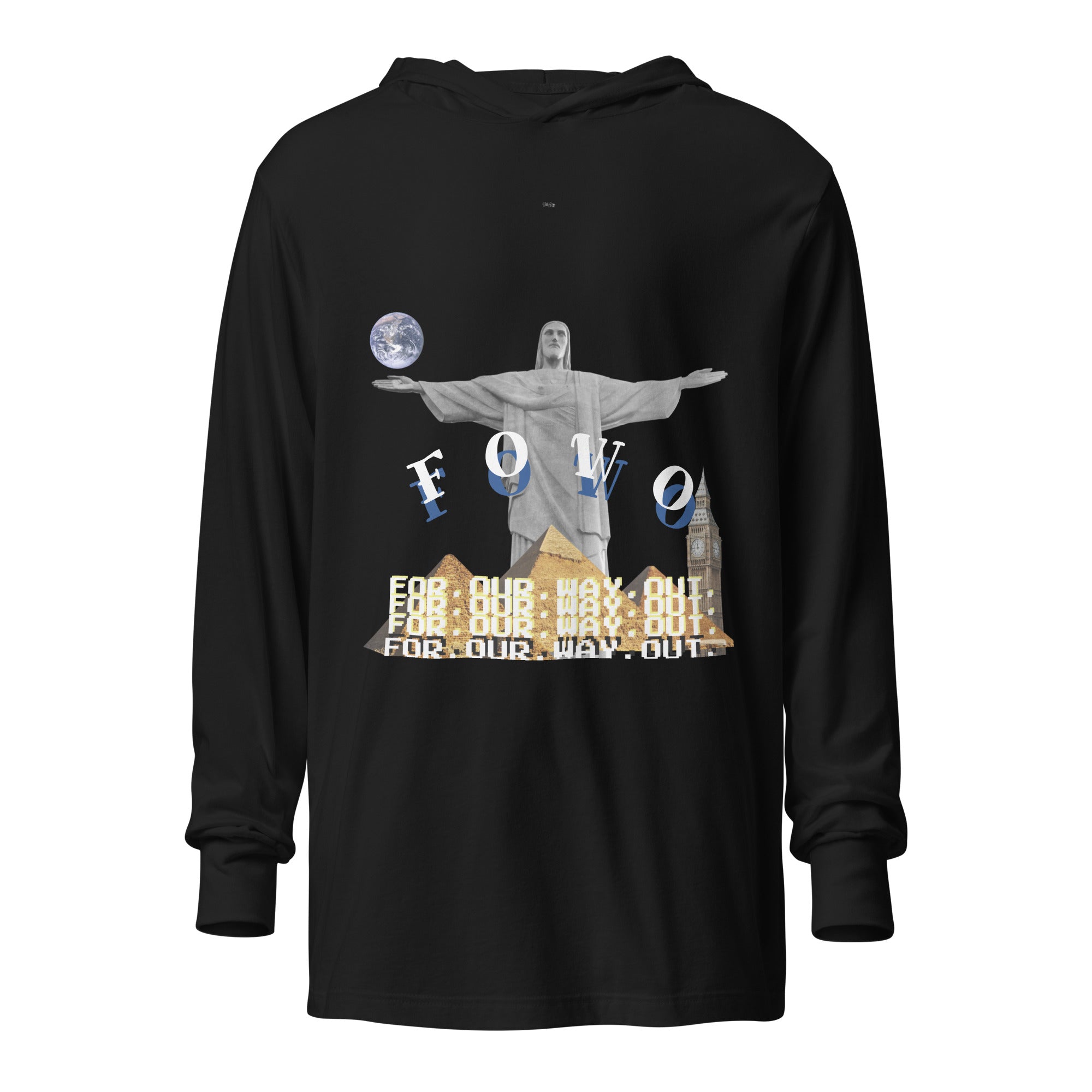 Hail The Goer Hooded long-sleeve tee